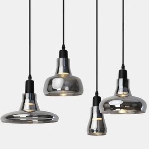 Hängslampor Shadow Glass Chandelier Nordic Modern Minimalist Living Room Bar Restaurant Light Creative Personality Bedroom Cafe Lightpenda