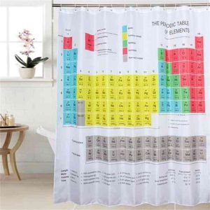 Tabela periódica de elementos cortinas de banheiro cortina de chuveiro impressa em 3D com banheiro cortina de tecido branco 210402
