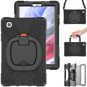 Tablet Cases For Samsung Tab A7 Lite 8.7 T220 With 360° Rotatable Folding Handle Grip and No Pencil Holder Design Anti-drop Shockproof