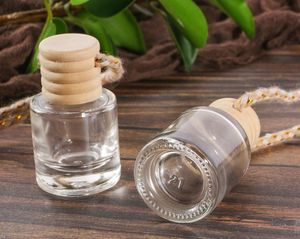 Car perfume bottle home diffusers pendant perfume ornament air freshener for essential oils fragrance empty glass bottles SN4360