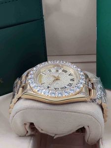 Diamentowe zegarki dla męskich mrożonych diamentów zegarek szafirowy szklany automatyczny Montre de Luxe Orologio Ruch mody projektant na rękę 43 mm luksusowe zegarki męskie