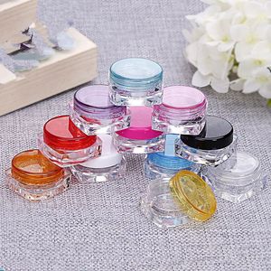 Small Sample Container Makeup Jars Plastic Travel Empty Bottle 3g 5g Box Transparent Bottle Cosmetic Cream 3ml 5ml Pots Eyeshadow Lip Balm