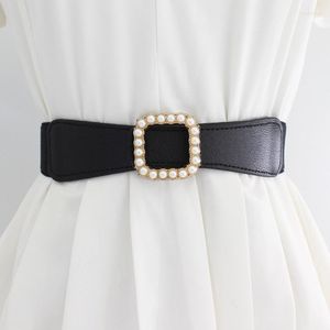 Bältesbältet Buckle Womens Vintage Wide Elasticwaist Dress Midje tröja Coat Elastic Rose Gold Fashion Belt Belts Fred22