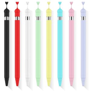 Candy Color Case For Apple iPad Pencil 1 Silicon Soft Cover Protector Stylus Touch Pen With Nib Sleeves