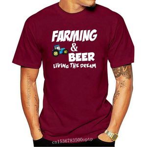 メンズTシャツストリートスタイルファームビール - 農家 /トラクター面白いギフトのアイデアTシャツデザイン
