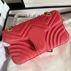 2022 High Quality Velvet Bags Handbags Women's Shoulder Bags Sylvie Handbags Wallets Chain Fashion Crossbody Bags 443497