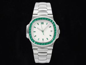 relógio masculino Emerald incrustado com diamantes relógio mecânico masculino 234 movimento 904 pulseira de aço inoxidável vidro de safira caixa original e papel