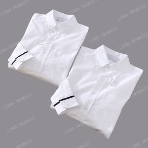 Mens klänning skjorta grundstil vit färg fyrkantig krage klassisk webbing långärmad bomullsskjorta för affärstillfällen bekväm användning ungdomar enkla kläder