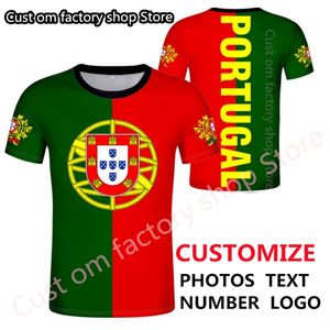 Portekiz T Shirt DIY Ücretsiz Özel İsim Numarası Erkek Kadın Moda Kısa Kol Harajuku Hip Hop Sevimli Tshirt 220616