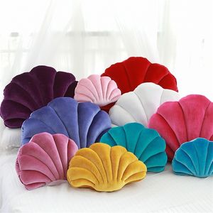 Fairy Princess's Home Luxury Shell Pillow Pillow Fantastic Velvet Sea Decor Sofá Cushion Decoration Gifts 220507