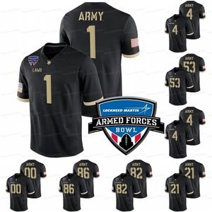 UF CEOA3740 Exército Custom Cavaleiros Negros Jersey 2021 Campeões das Forças Armadas Campeões da NCAA Jabari Leis Tyrell Robinson Arik Smith Cole Talley Tyhier