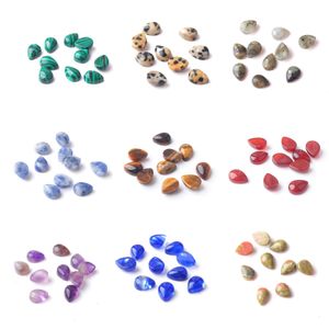Piccolo diaspro rosa opale pietre preziose cabochon CAB pendente goccia d'acqua perline per orecchini fai da te creazione di gioielli regalo artigianale BZ909