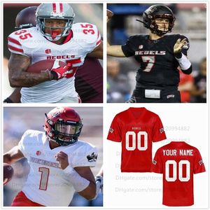 XFLSP Custom UNLV Rebels Jersey Steve Jenkins Chad Magyar 7 Kenyon Oblad 12 Randall Cunningham NCAA College Mens Mens