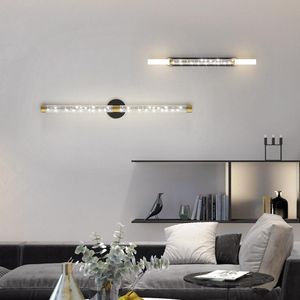 Lampy ścienne Dekoracja wewnętrzna LED LED Crystal Acryl Style Style Bazglarz Sypialnia Jotopset Vanity Mirror AC220VWALLL
