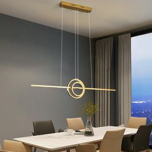 Pendellampor modern led lampa fixtur lampara colgante matsal levande ljus svart eller guld färdigpendant