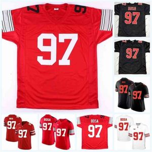 Uf CeoC202 97 Joey Bosa Ohio State Buckeyes NCAA College Football Jersey per uomo donna gioventù doppia cucitura nome numero