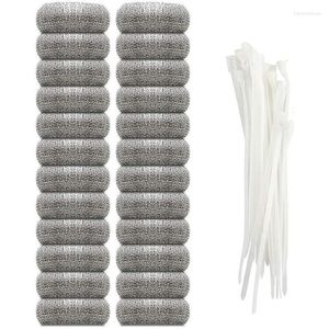 50PCS LINT TRAPSステンレス鋼洗濯機スネア洗濯機ケーブルタイのランドリーバッグ