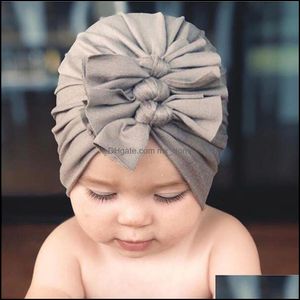 CAPS HATS Autumn Winter Sp￤dbarn Baby Girls Hat Knut Headwear Child Toddler Kids Beanies Turban Children Accessories 18Col MxHome DH18Z