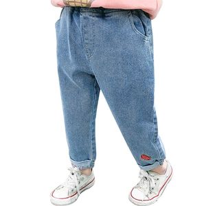 Baby Girls Jeans رسالة طفل فتاة جينز الجينز الجينز للأطفال الفتيات على الطراز غير الرسمي ملابس الأطفال 210412