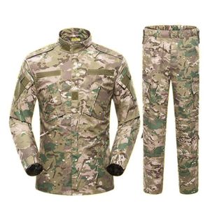 Kvinnors hoodies tröjor jaktuppsättningar 13Color Men Army Uniform Tactical Suit CP Special Forces Combat Shirt Coat Pant Set Camouflage Militar Soldat Clothe285U