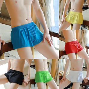 Underpants Mens Boxers Summer Cool Panties Seamless Ice Silk Underwear Sexy Male Bulge Pouch Knickers Intimates Breathable UnderpantsUnderpa