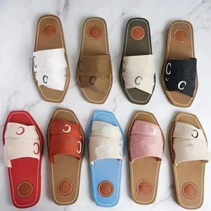 2022CH Square Head Letter Slippers Spring and Summer Word with Flat Bottom Wear Half Drag Beach Sandals أحجام الولايات المتحدة 10/11/12 حجم أكبر 40/41/42/43