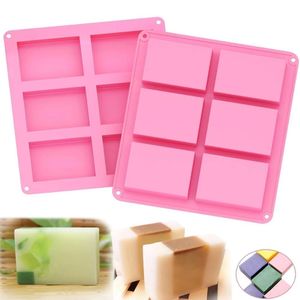 3D Silicone Mold Pudding Candy Molds 6 Cavity Square Moulds Supplies Craft Soap Mould Decorating Handmade Candle Mold