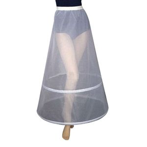 Женская свадебная юбка трапециевидной формы длиной до щиколотки с 2 обручами, однослойная эластичная талия, свадебное платье, нижняя юбка