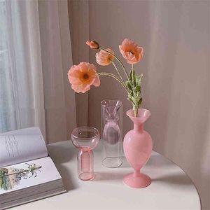 Стеклянные вазы скандинавские украшения дома антицерамический террариум цветочный ваза, похожая на роттан, неразрушимая гостиная Дома в скандинавском отделении 210409