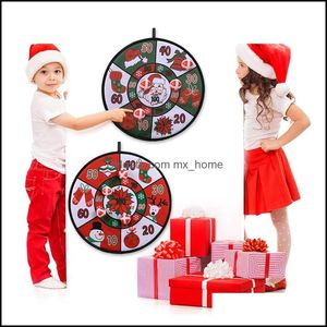 Christmas Decorations Festive Party Supplies Home Garden Balls Dart Board Game Set Xmas Kids 4 Sticky S Dhurh