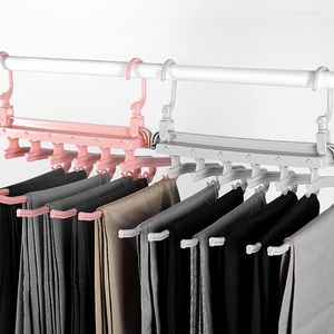 Hangers Racks Multifunktionales Falten mit mehrschichtiger Hosen Rack Erwachsene Kinder Magic Clip-Garderobe Haus Aufbewahrungsbügel Tendero Tendero