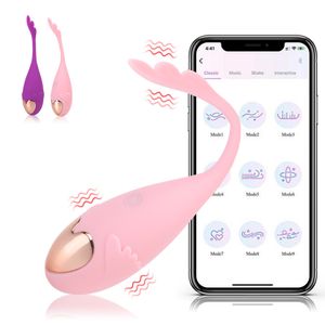 App Control Wearable Dildo Vibrator Sexiga leksaker för kvinnor 10 Frekvent Clitoris G Spot Stimulation Vaginal Drawen Övning