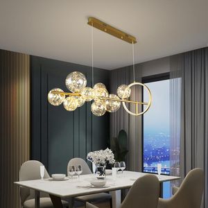 Avizeler Nordic Yaratıcı Led Avize Aydınlatma Gypsophila Yemek Odası Mutfak Ada Asma Lamba Restoran Bar Ofis Uzun fikstürler