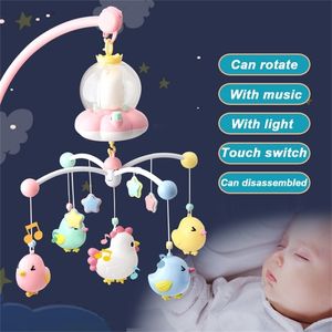 Rattles Music Box Dla Dzieci Zabawki dla dzieci 0-12 Miesiące Mobile na łóżku Bell Eonal Urodzony Nightlight Rotation Ratting 220418