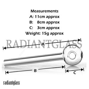 Pyrex Glass Oil Burner Pipe Whosale Transparent 11cm Clear Great Tube Nail Tips Quartz Hand Made dab rig Water Pipes