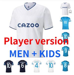 Guendouzi Olympique de Marseilles Soccer Jerseys Om Milik Maillot Foot Under Luis Henrique Kamara Payet Football Shirts Men Kids Kit Player Version Version