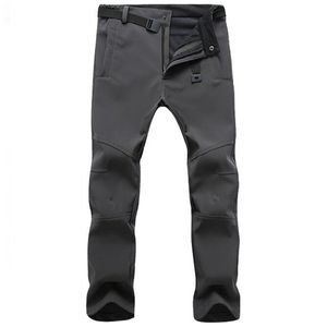 Winter Pants Men Outwear Soft Shell Fleece Thermal Trousers Mens Casual Autumn Thick Stretch Waterproof Military Tactical 220330