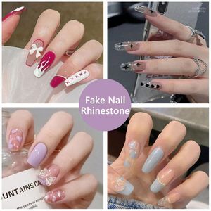 False Nails 24pcs/box Full Cover Fake Long Ballerina Half French Acrylic Nail Tips Press On Professional Manicure Beauty Tools Prud22