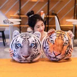 Cm Lifelike Tiger Plush Toys Soft Wild Animals Simulation White Jaguar Pop Sofa Cushion Children Kids Birthday Gifts J220704