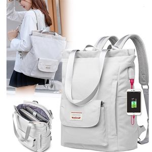 MJZKXQZ Moda Mulher Bolsa de ombro para notebook de pano de boi à prova d'água 15,6 polegadas Laptop Backpack Girl School Sagra 220630