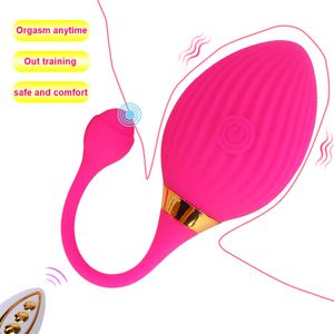 10 hastigheter Vaginal Draw Träningsvibrator för kvinnor som vibrerar ägg Anal Plug Clitoris Stimulation G Spot Massager Sexiga leksaker