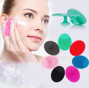 Almofadas de limpeza de silicone esfoliando cravos de limpeza facial ferramenta pincel ferramenta de limpeza profundo