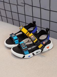 Pojkar färgblock brev grafiska sport sandaler hon