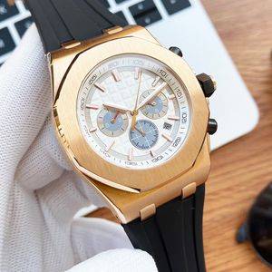 Mens assistem relógios mecânicos automáticos de 43mm Wristwatches Borracha Strap Montre de Luxe