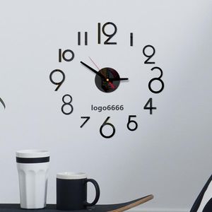 2022 Modern Design Large Wall Clock 3D DIY Quartz Clocks Fashion Watches Acrylic Mirror Stickers Living Room Home Decor Horloge