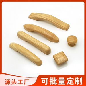 Wholesale solid wood double doors for sale - Group buy Handle Double Wooden Hole Arched Wardrobe Door Drawer Furniture Accessories Beech Solid Wood SFISH D418