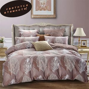 Alanna queen bedding set Luminous comforter euro pastel sheets bed sheet king size double bedspread cover set T200110