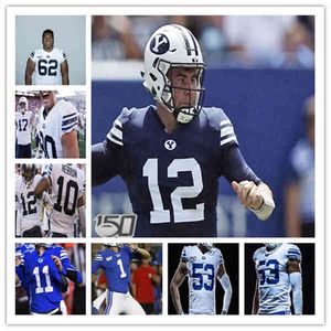 Chen37 Custom Byu Cougars College Football Jersey Zachary Wilson Sione Finau Dayan Ghanwoloku Matt Bushman Kavika Fonua Payton Wilgar Micah Simon