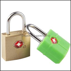 Serrature per porte Hardware Forniture per l'edilizia Casa Giardino All'ingrosso Viaggi all'aperto Lage Valigia Mini Lucchetto in ottone Tsa Cus Lock Dhuor