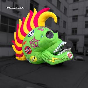 Customized Large Inflatable Skull Halloween Decorations 5m Advertising Air Blow Up Skull Balloon For Nightclub Event